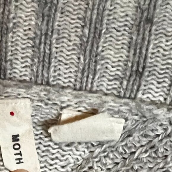 Anthropologie Moth Cardigan Sweater in Gray Size L - Picture 2 of 5